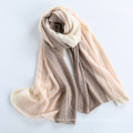 PK18ST083 Long size and cotton cashmere scarf luxury gift